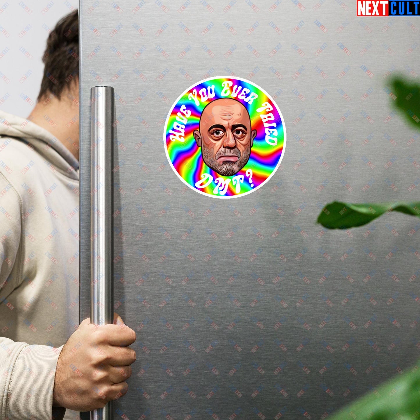 Joe Rogan Have You Ever Tried DMT Funny JRE Podcast Magnet 6″×6″ Magnets Joe Rogan Podcasts Stand-up Comedy Next Cult Brand