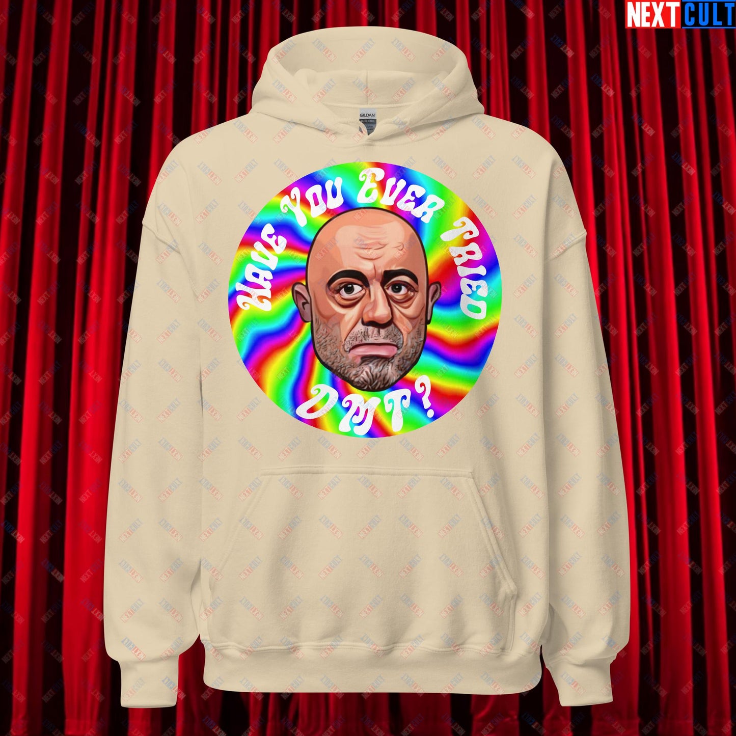 Joe Rogan Have You Ever Tried DMT Funny JRE Podcast Unisex Hoodie Sand Hoodies Joe Rogan Podcasts Stand-up Comedy Next Cult Brand