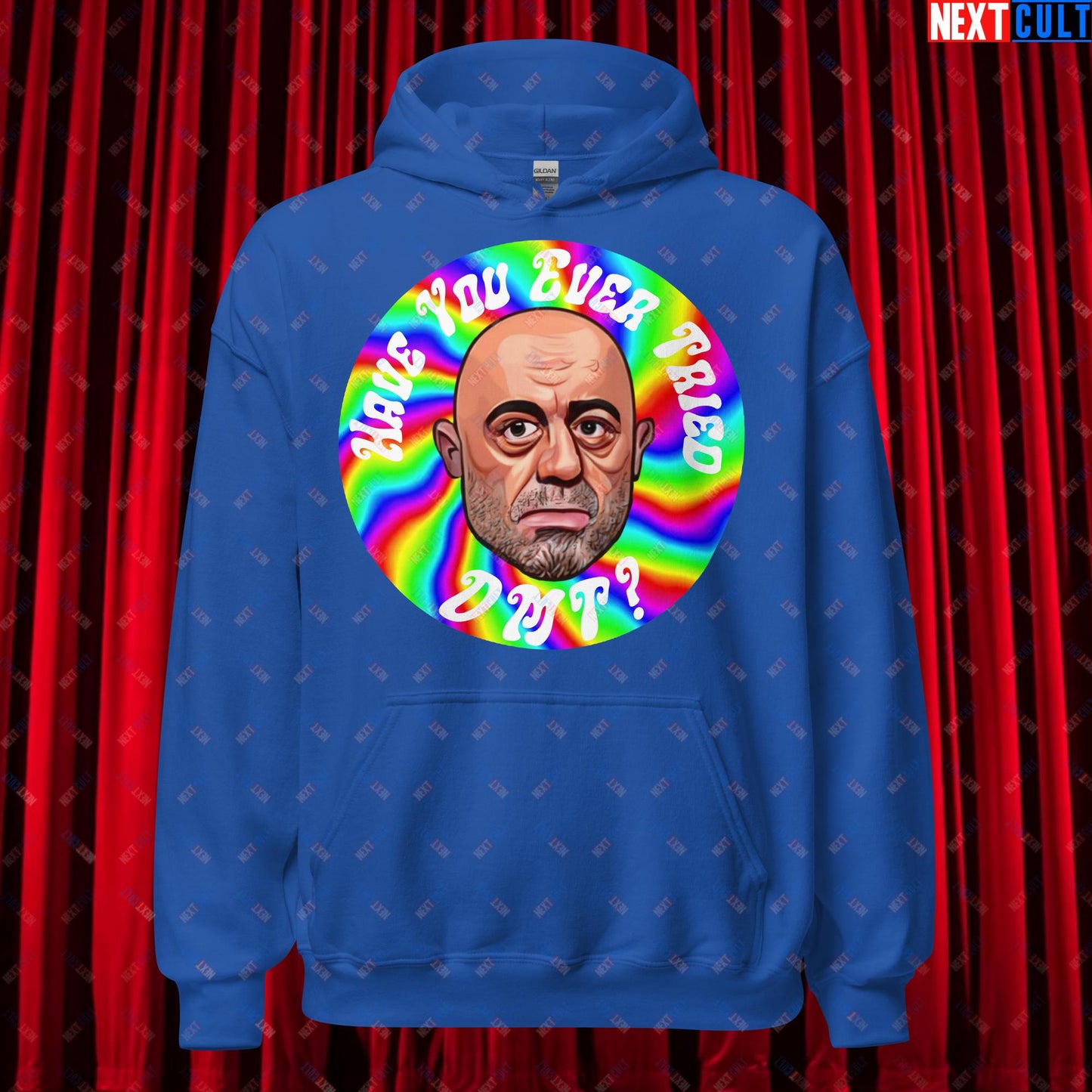 Joe Rogan Have You Ever Tried DMT Funny JRE Podcast Unisex Hoodie Royal Hoodies Joe Rogan Podcasts Stand-up Comedy Next Cult Brand