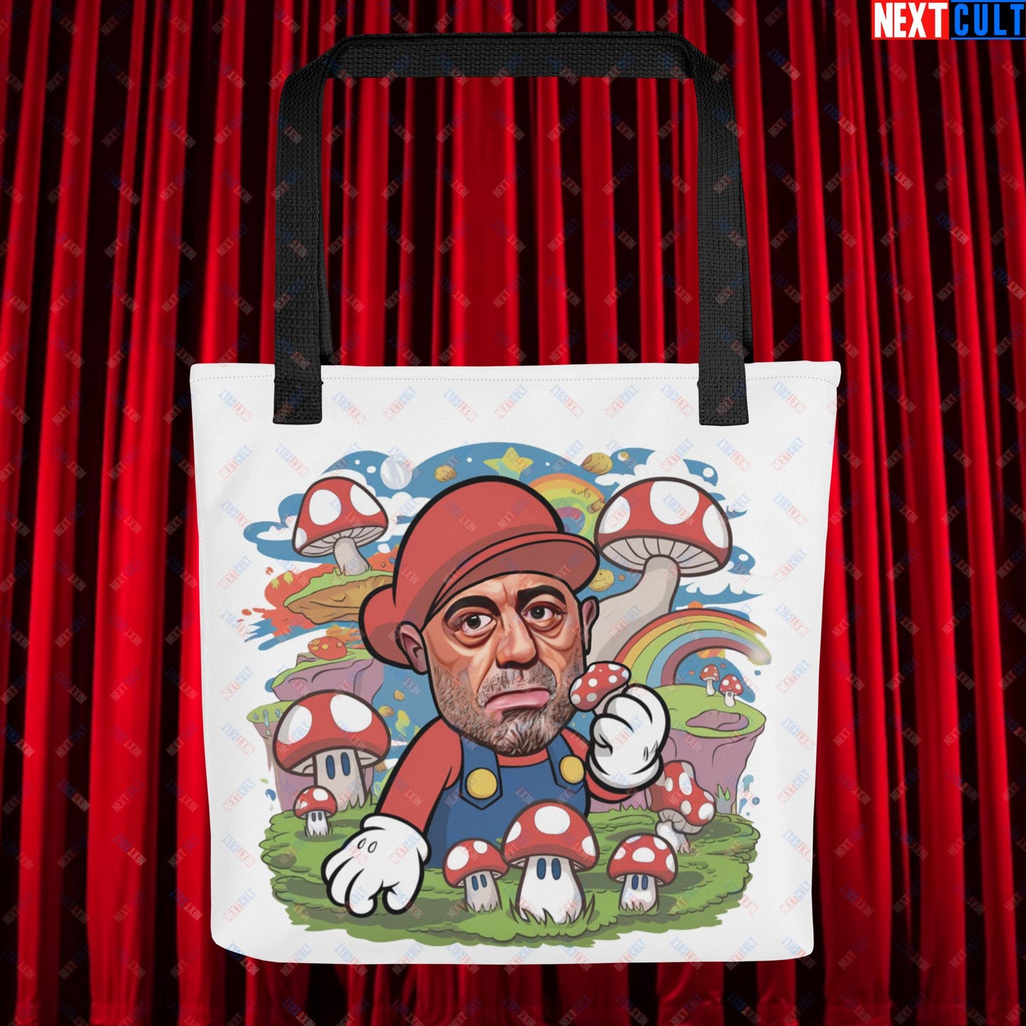 Joe Rogan Psilocybin Mushroom Funny Super Mario Magic Shrooms JRE Podcast Tote bag Default Title Bags Joe Rogan Podcasts Stand-up Comedy Video Games Next Cult Brand