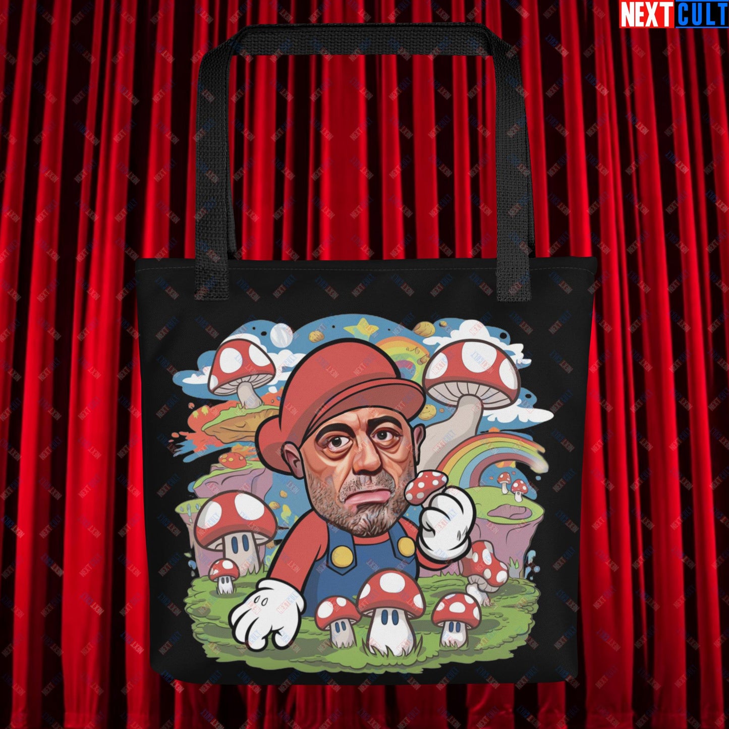 Joe Rogan Psilocybin Mushroom Funny Super Mario Magic Shrooms JRE Podcast Tote bag Default Title Bags Joe Rogan Podcasts Stand-up Comedy Video Games Next Cult Brand