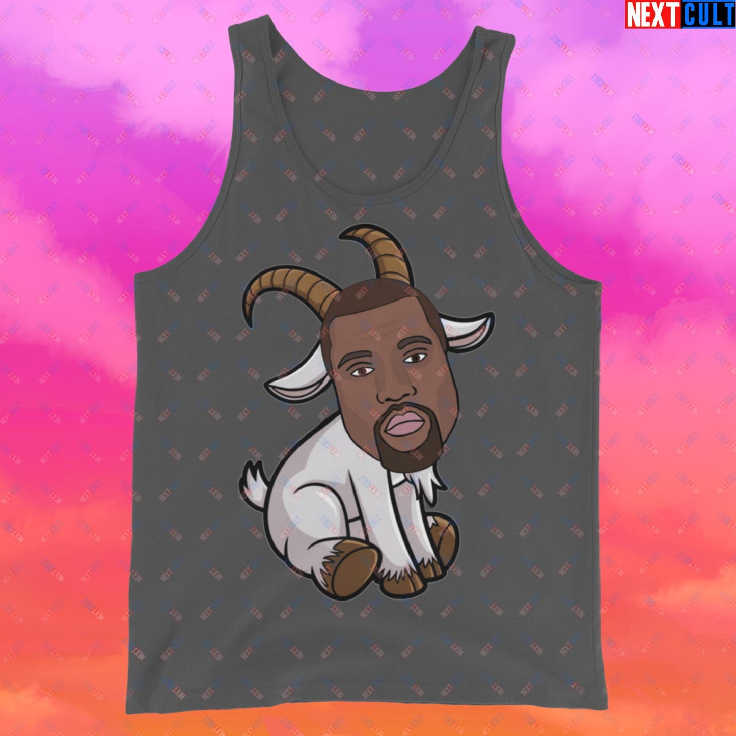 Kanye West G.O.A.T. Hip Hop Greatest of All Time Rap Music Funny Ye Tank Top Asphalt Tank Tops G.O.A.T. Kanye West Music Next Cult Brand