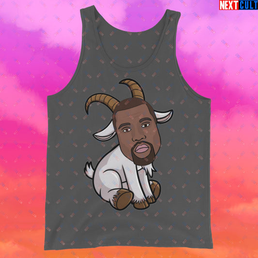 Kanye West G.O.A.T. Hip Hop Greatest of All Time Rap Music Funny Ye Tank Top Asphalt Tank Tops G.O.A.T. Kanye West Music Next Cult Brand