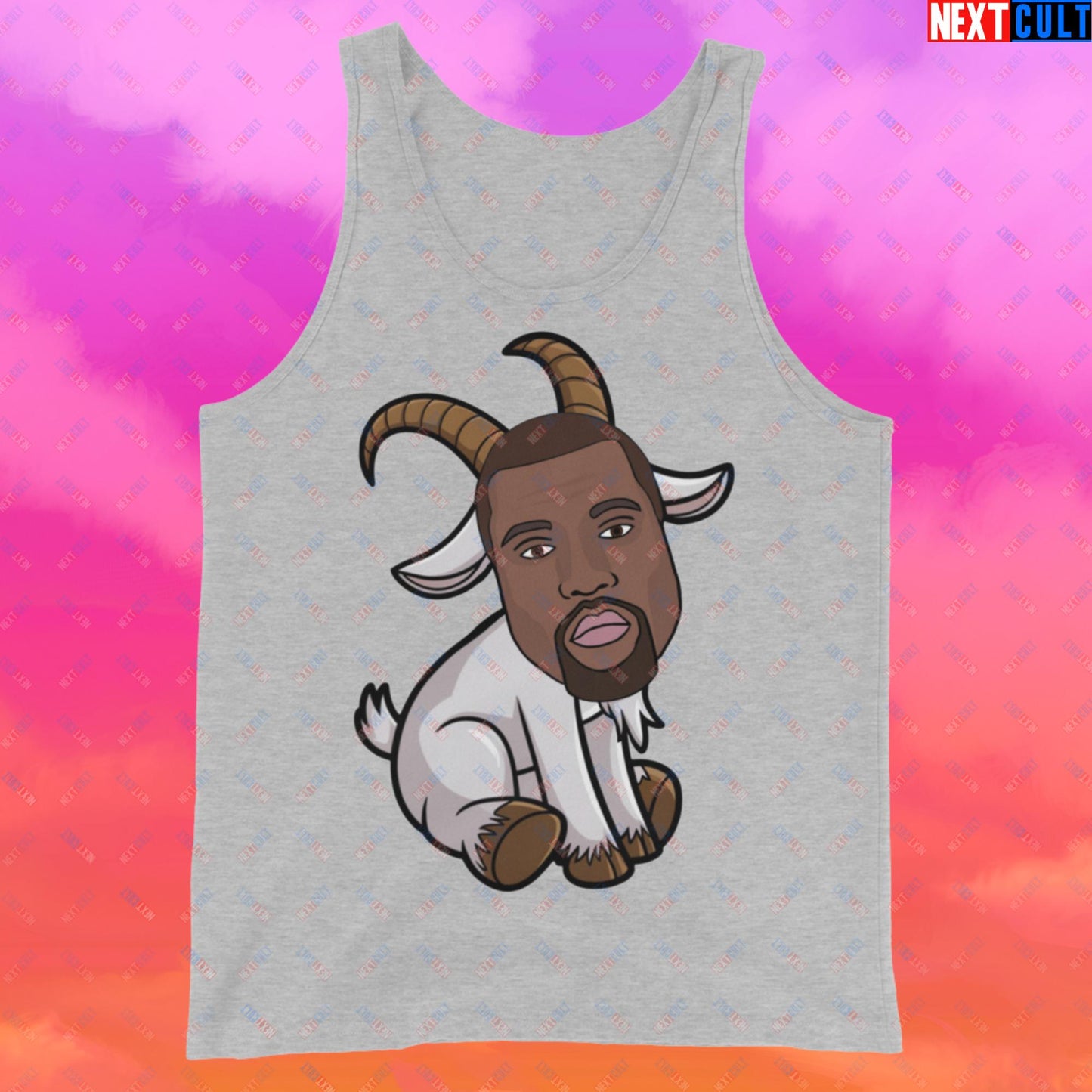 Kanye West G.O.A.T. Hip Hop Greatest of All Time Rap Music Funny Ye Tank Top Athletic Heather Tank Tops G.O.A.T. Kanye West Music Next Cult Brand
