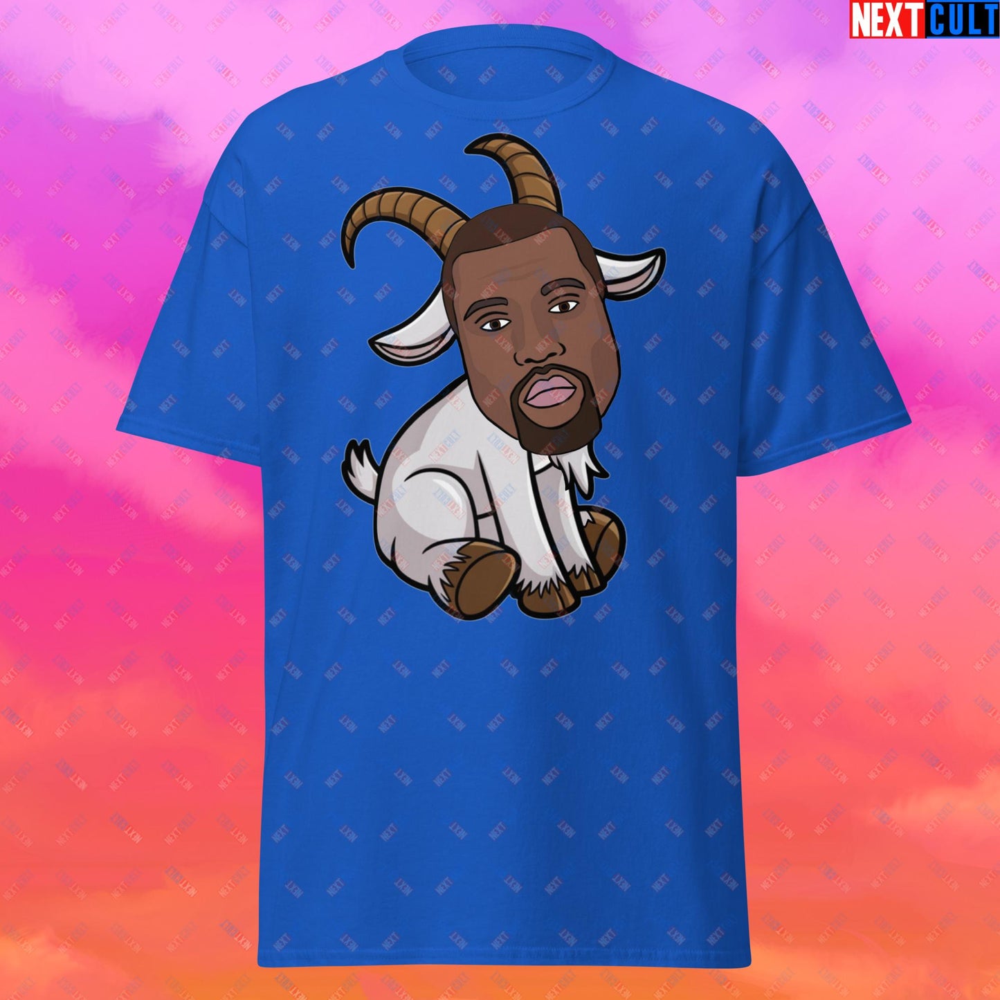 Kanye West G.O.A.T. Hip Hop Greatest of All Time Rap Music Funny Ye Unisex tee Royal T-shirts G.O.A.T. Kanye West Music Next Cult Brand