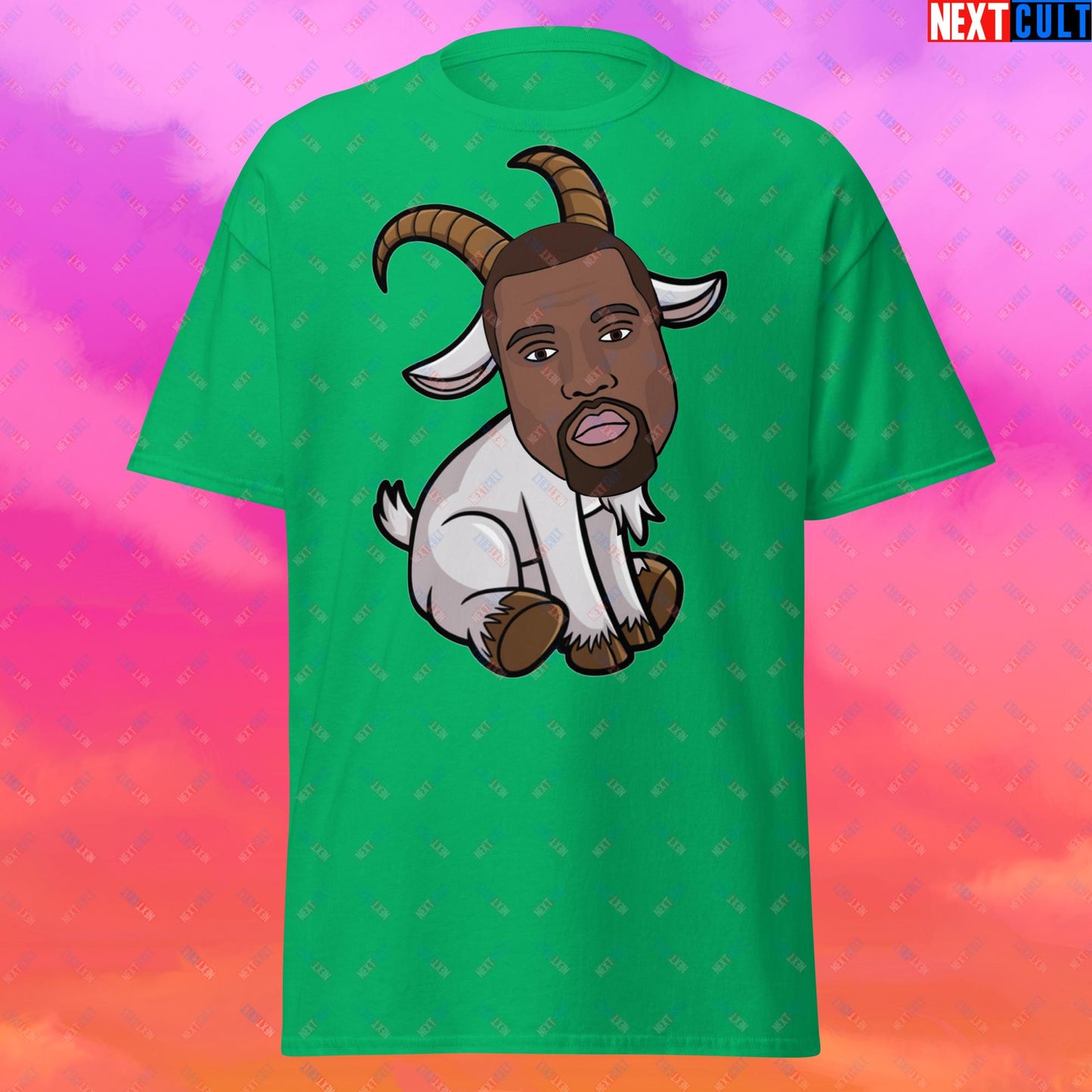 Kanye West G.O.A.T. Hip Hop Greatest of All Time Rap Music Funny Ye Unisex tee Irish Green T-shirts G.O.A.T. Kanye West Music Next Cult Brand