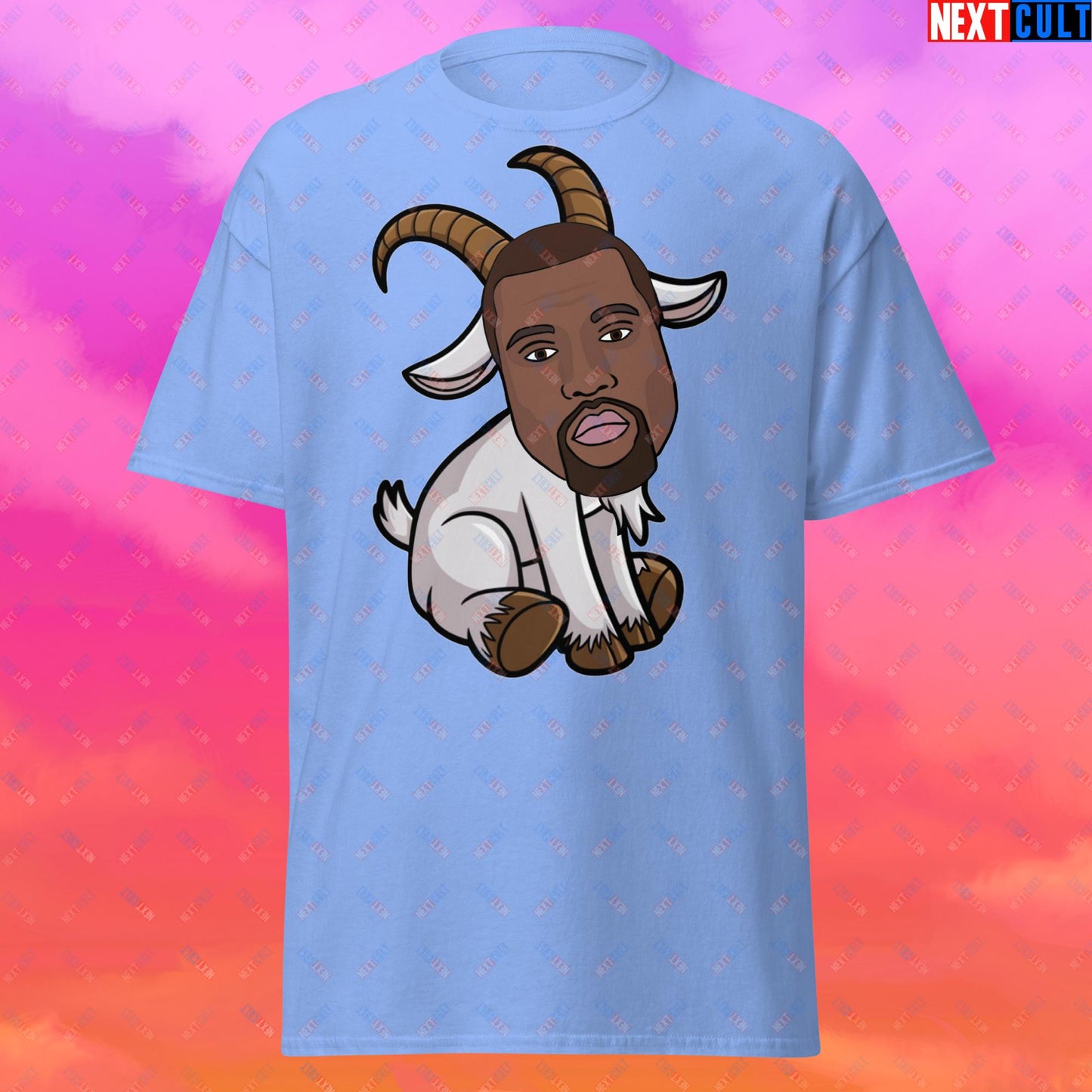 Kanye West G.O.A.T. Hip Hop Greatest of All Time Rap Music Funny Ye Unisex tee Carolina Blue T-shirts G.O.A.T. Kanye West Music Next Cult Brand