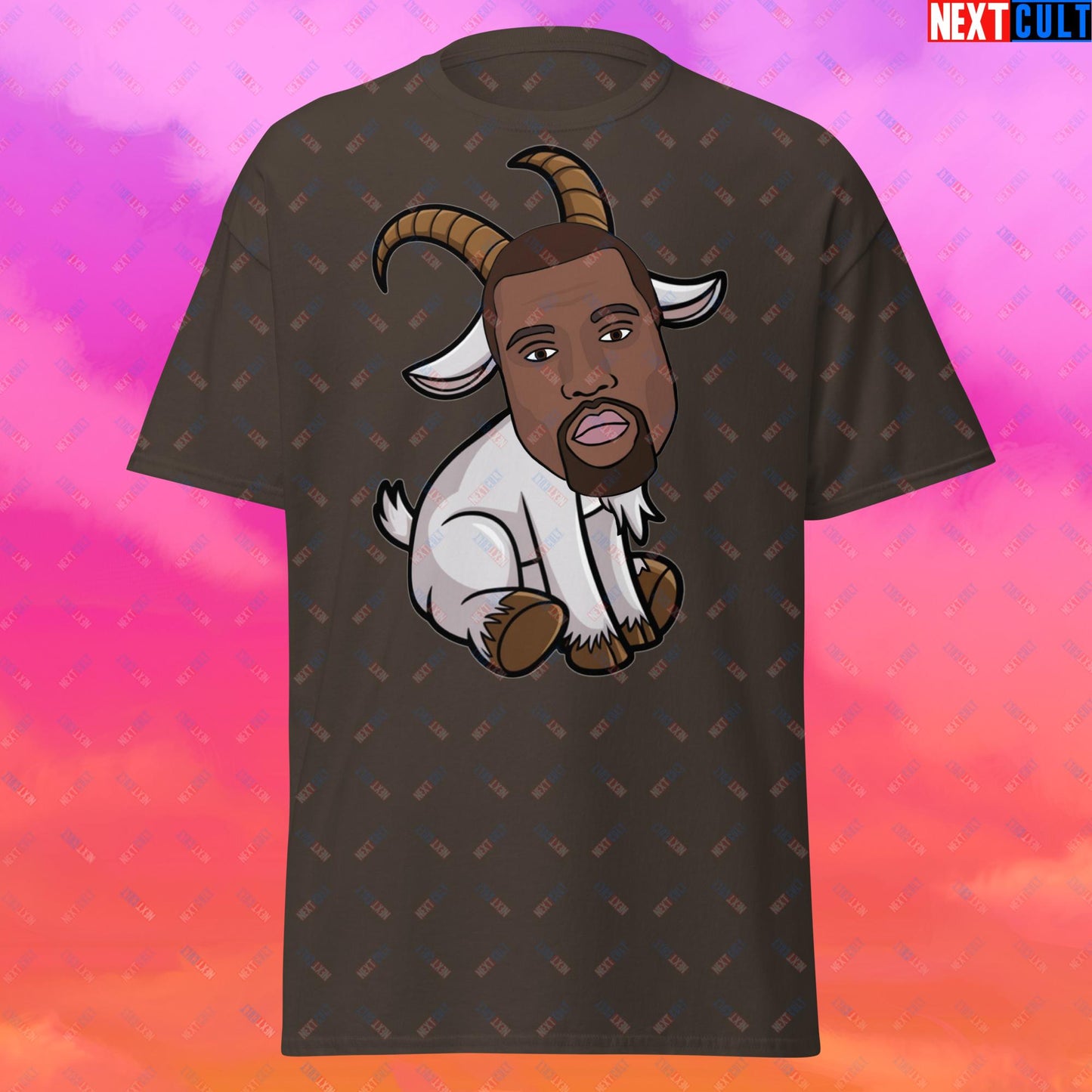 Kanye West G.O.A.T. Hip Hop Greatest of All Time Rap Music Funny Ye Unisex tee Dark Chocolate T-shirts G.O.A.T. Kanye West Music Next Cult Brand
