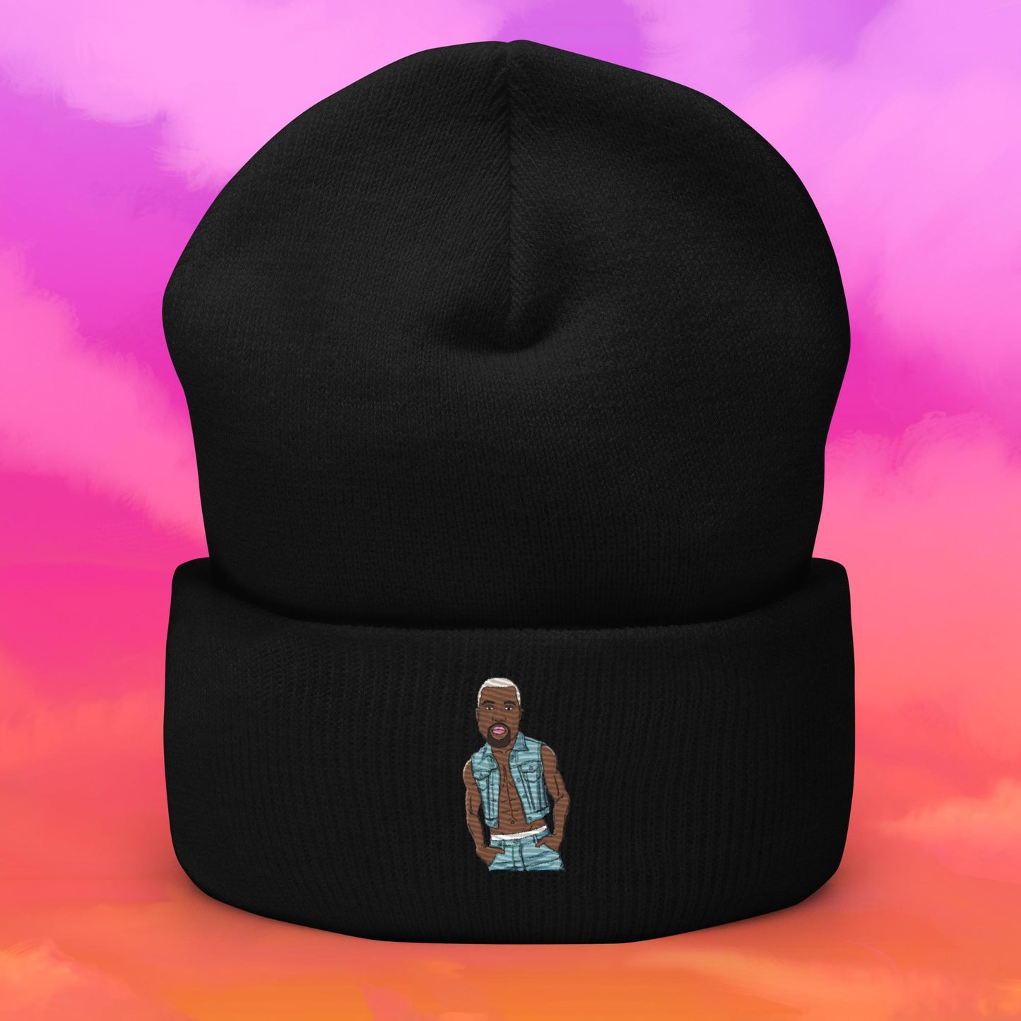 Kanye West Ye Yeezy Hip Hop Cuffed Beanie Black Hats Kanye West Music Next Cult Brand