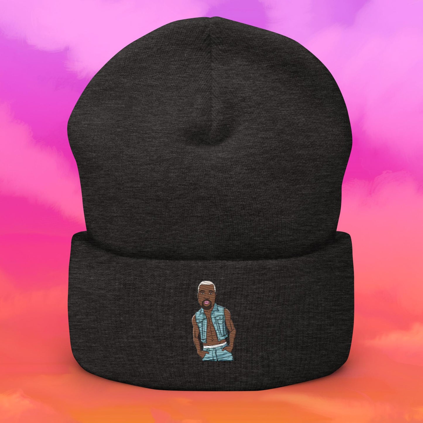 Kanye West Ye Yeezy Hip Hop Cuffed Beanie Dark Grey Hats Kanye West Music Next Cult Brand