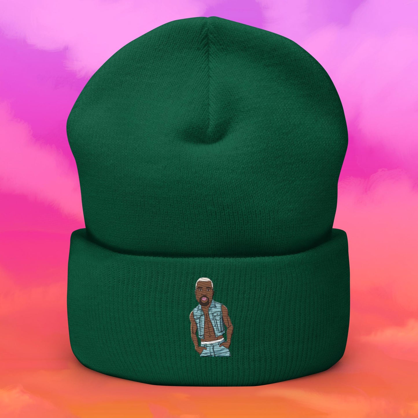 Kanye West Ye Yeezy Hip Hop Cuffed Beanie Spruce Hats Kanye West Music Next Cult Brand