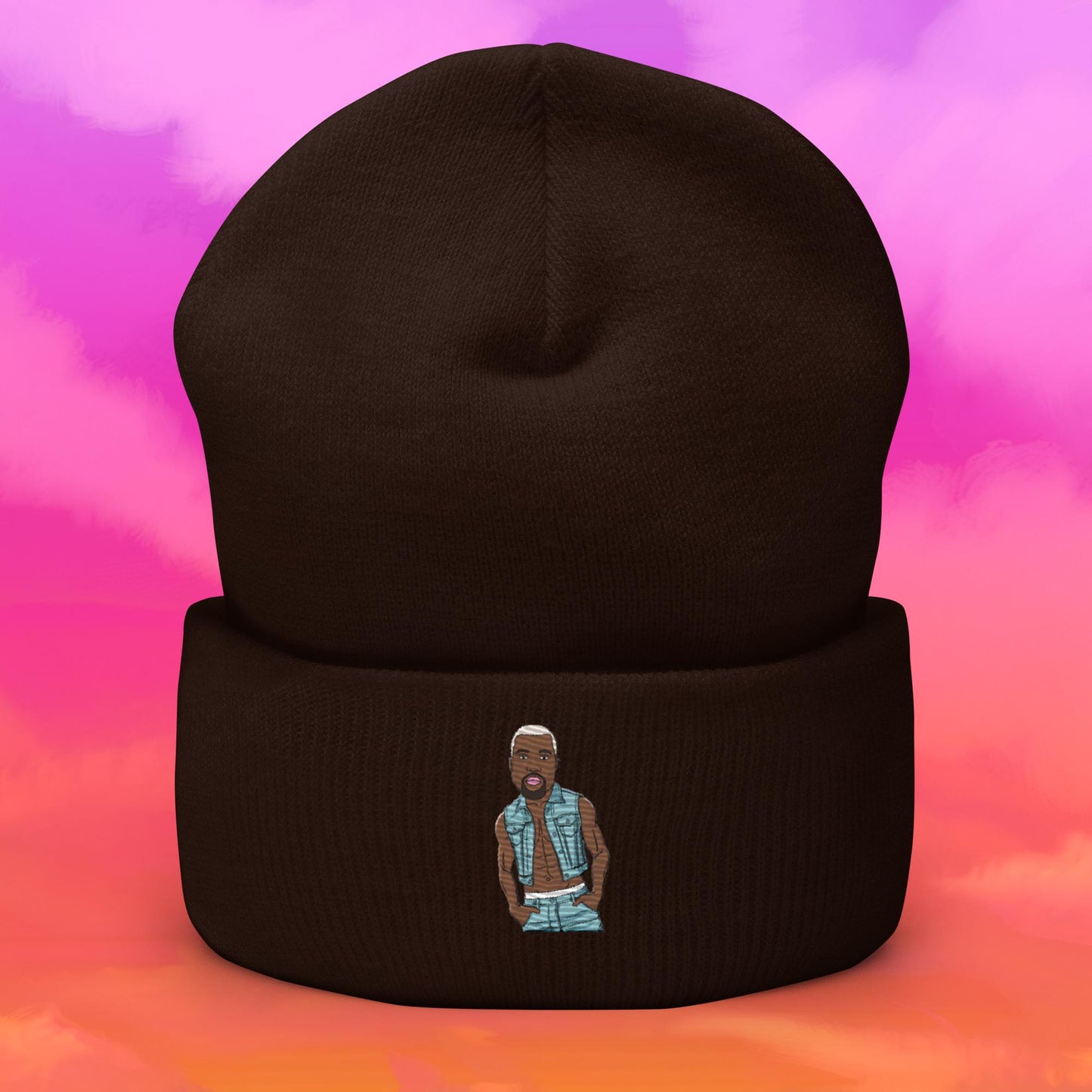 Kanye West Ye Yeezy Hip Hop Cuffed Beanie Brown Hats Kanye West Music Next Cult Brand