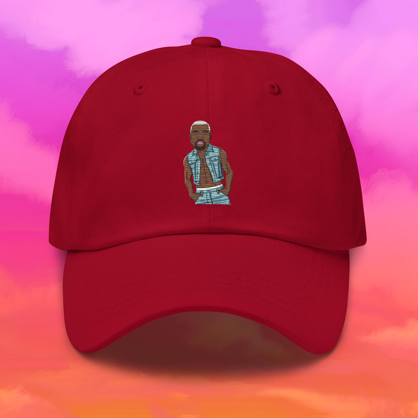 Kanye West Ye Yeezy Hip Hop Dad hat Cranberry Hats Kanye West Music Next Cult Brand
