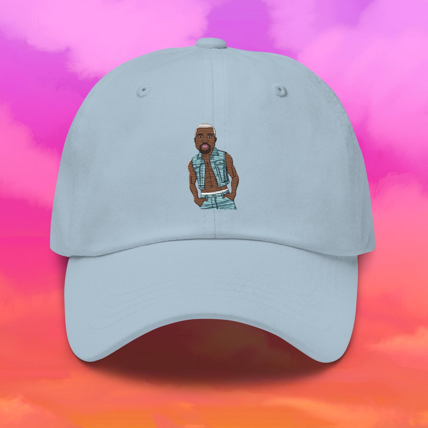 Kanye West Ye Yeezy Hip Hop Dad hat Light Blue Hats Kanye West Music Next Cult Brand