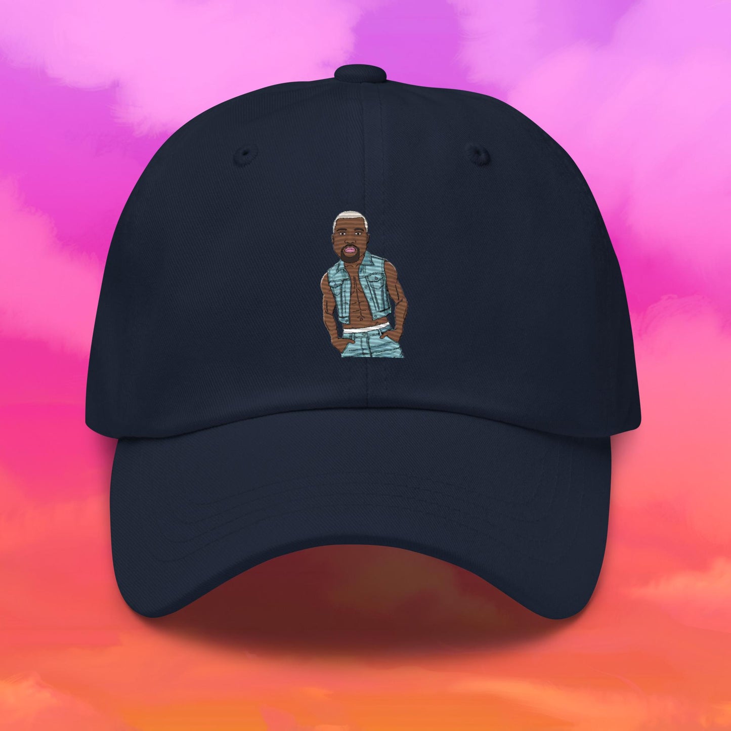 Kanye West Ye Yeezy Hip Hop Dad hat Navy Hats Kanye West Music Next Cult Brand