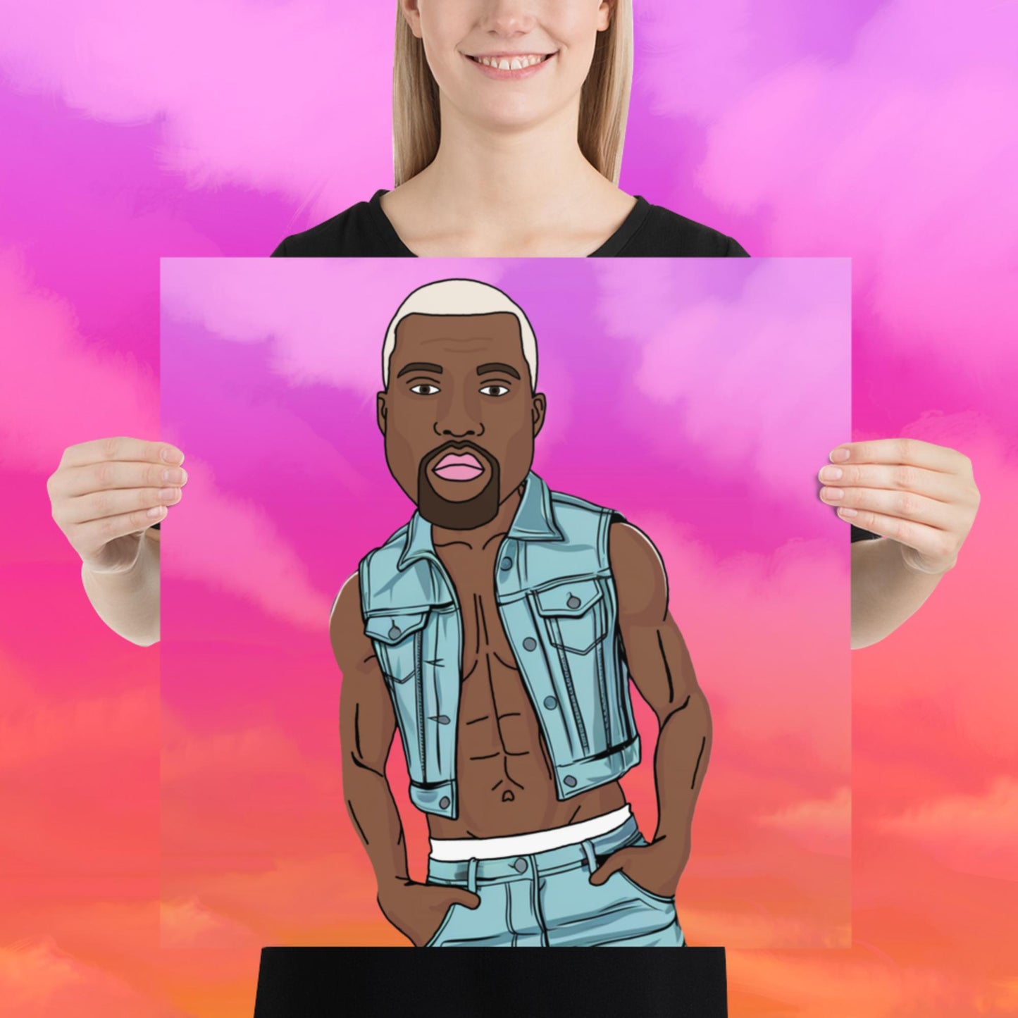 Kanye West Ye Yeezy Hip Hop Poster 18″×18″ Posters Kanye West Music Next Cult Brand