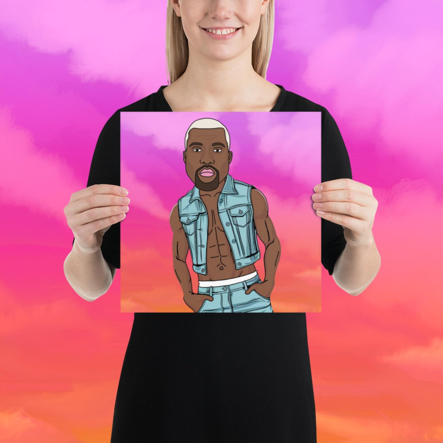 Kanye West Ye Yeezy Hip Hop Poster 12″×12″ Posters Kanye West Music Next Cult Brand