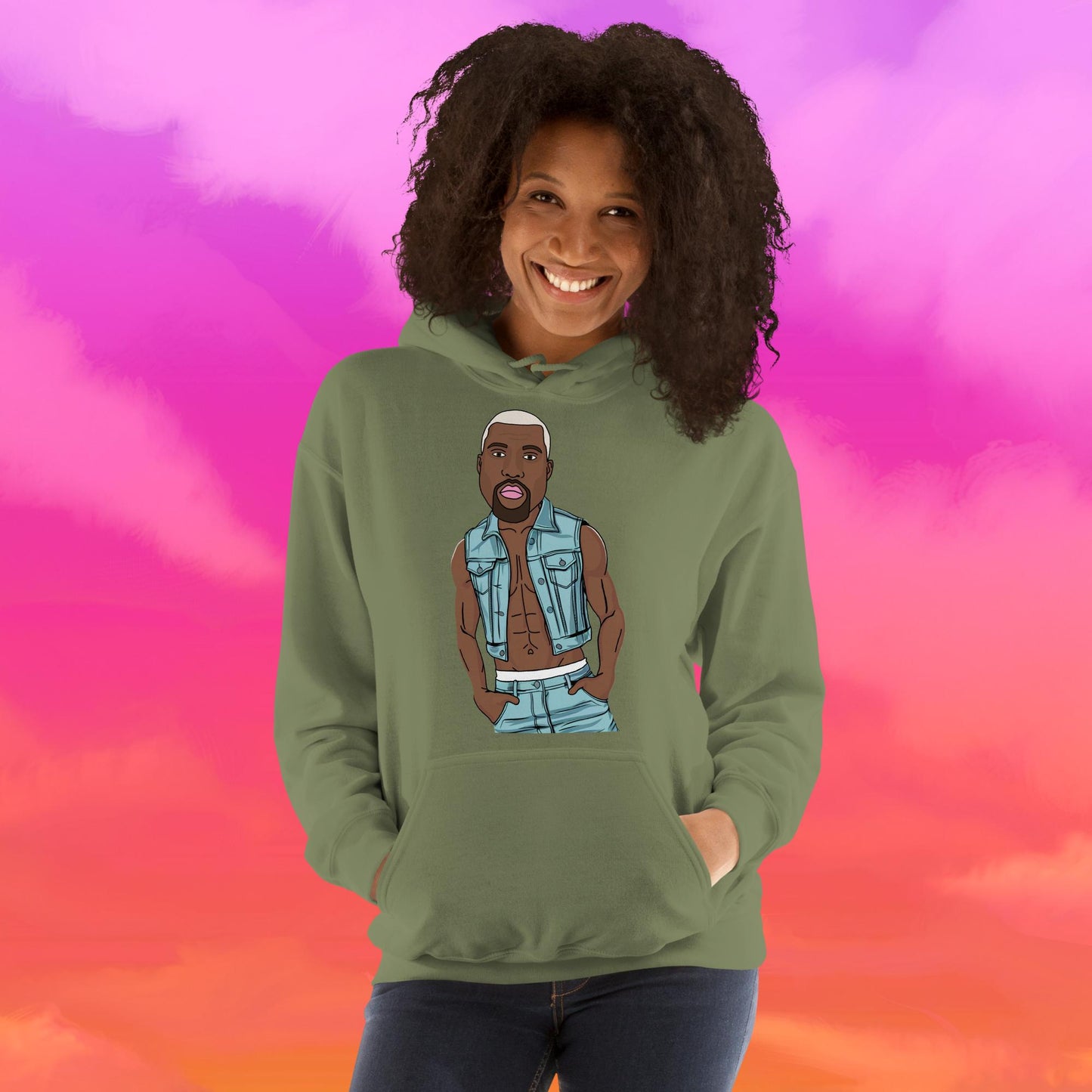 Kanye West Ye Yeezy Hip Hop Unisex Hoodie Military Green Hoodies Kanye West Music Next Cult Brand