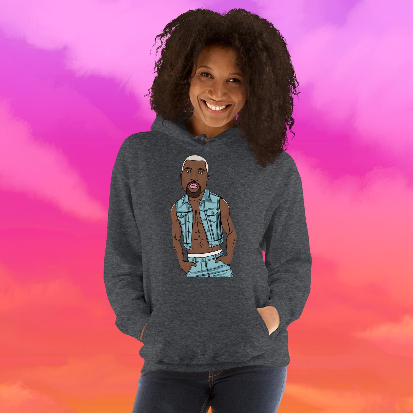 Kanye West Ye Yeezy Hip Hop Unisex Hoodie Dark Heather Hoodies Kanye West Music Next Cult Brand