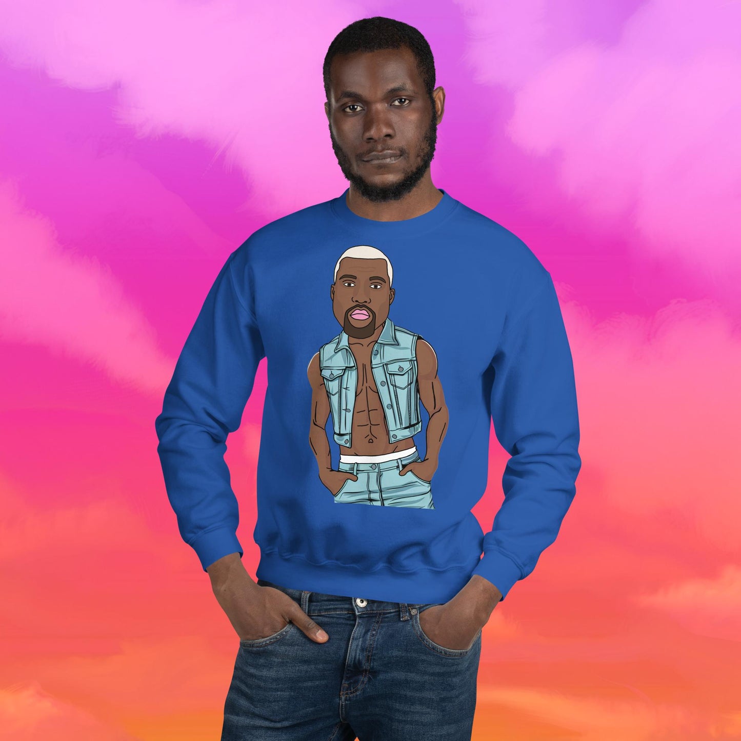 Kanye West Ye Yeezy Hip Hop Unisex Sweatshirt Royal Sweatshirts Kanye West Music Next Cult Brand