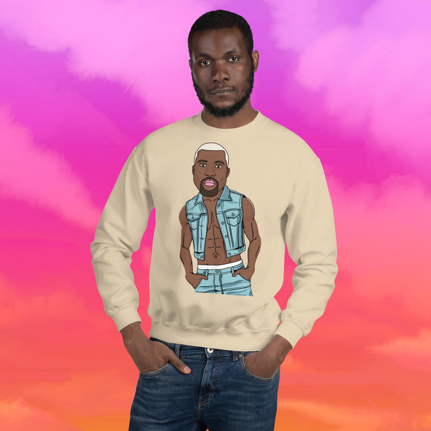 Kanye West Ye Yeezy Hip Hop Unisex Sweatshirt Sand Sweatshirts Kanye West Music Next Cult Brand