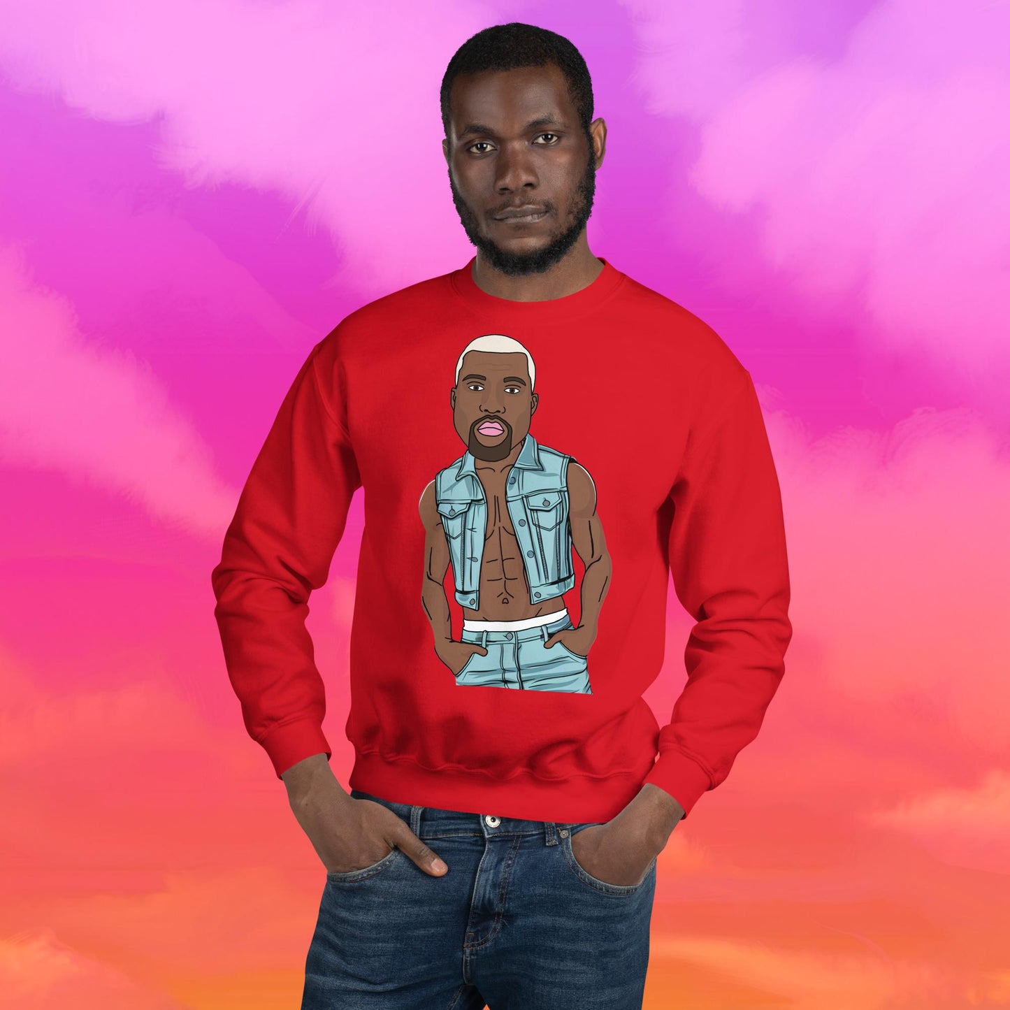 Kanye West Ye Yeezy Hip Hop Unisex Sweatshirt Red Sweatshirts Kanye West Music Next Cult Brand