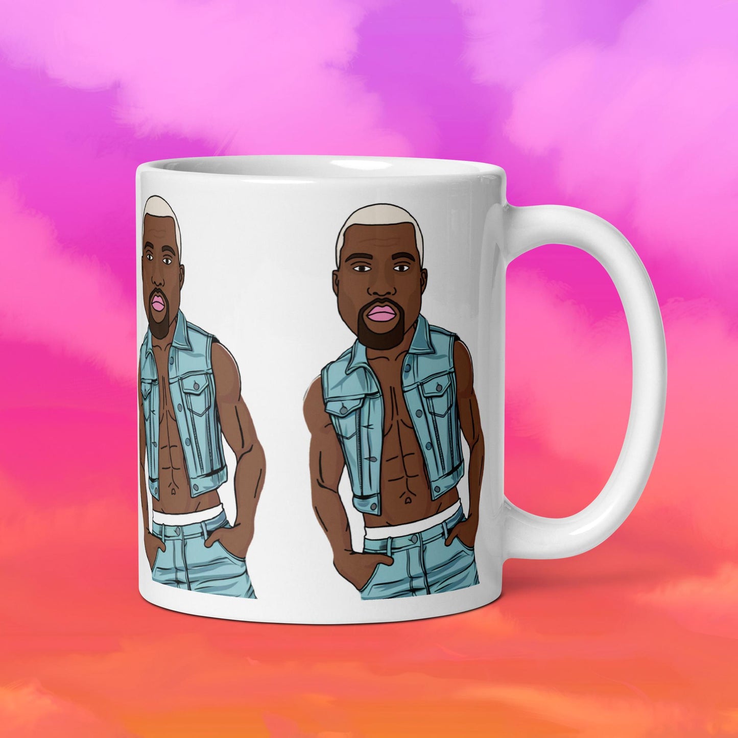 Kanye West Ye Yeezy Hip Hop White glossy mug Default Title Mugs Kanye West Music Next Cult Brand