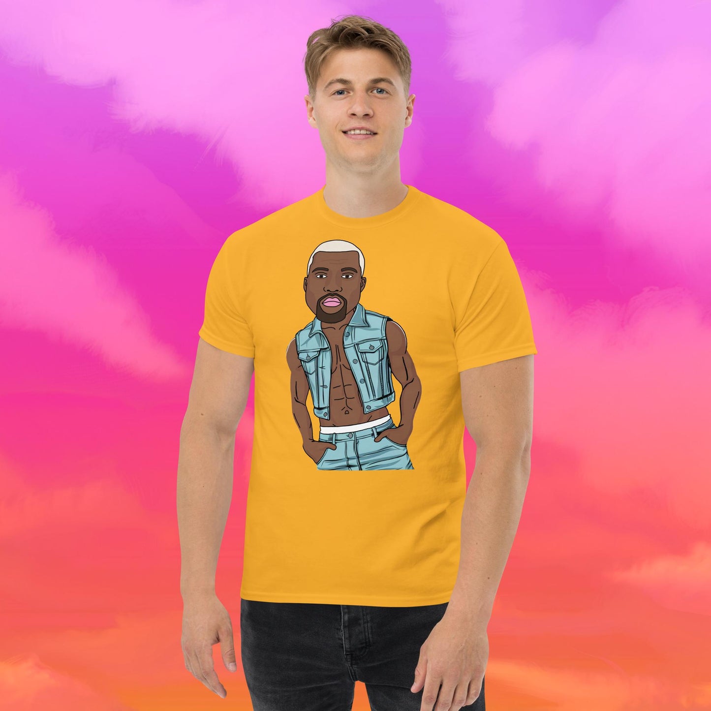 Kanye West Ye Yeezy Hip Hop tee Gold T-shirts Kanye West Music Next Cult Brand