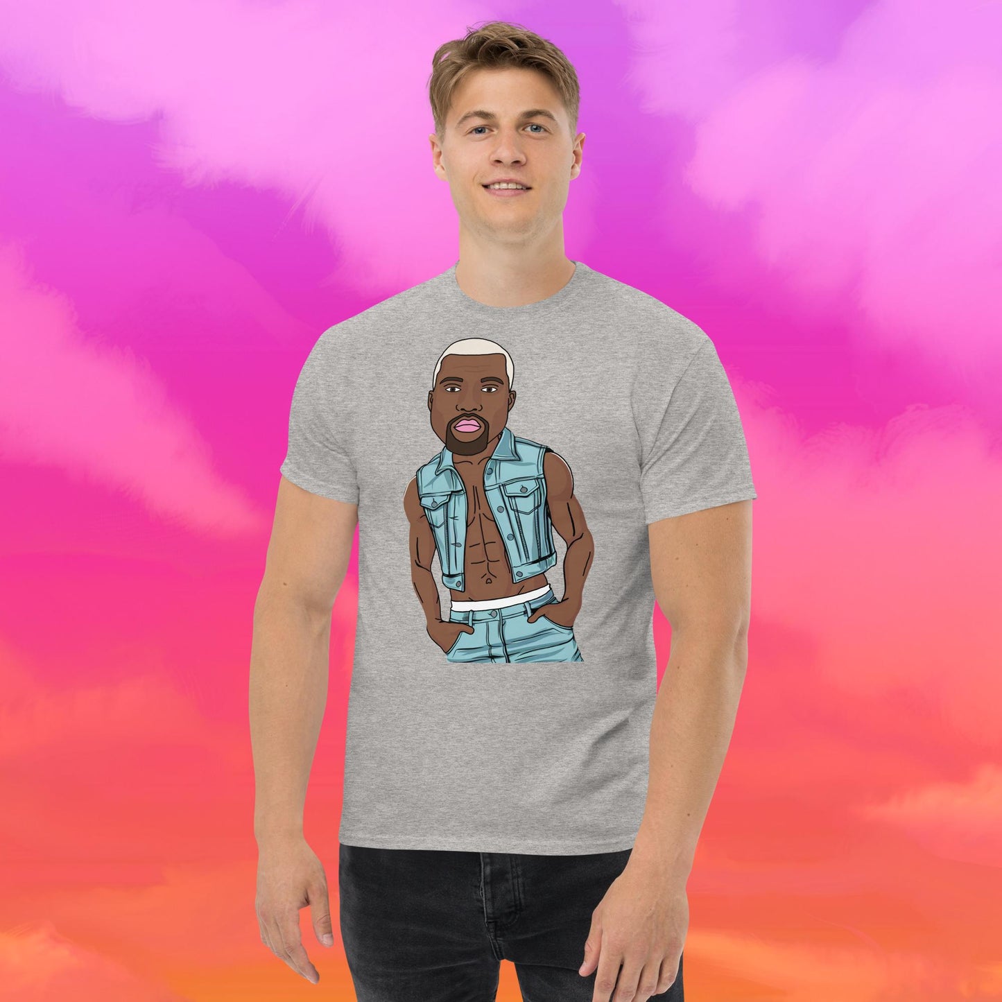 Kanye West Ye Yeezy Hip Hop tee Sport Grey T-shirts Kanye West Music Next Cult Brand