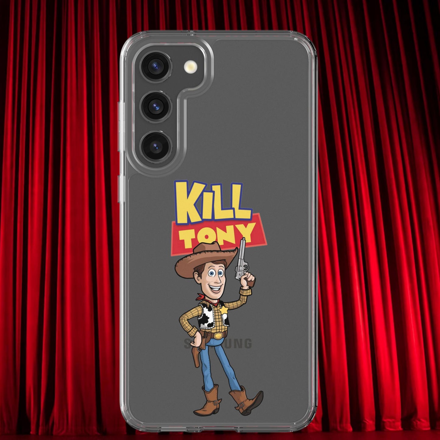 Kill Tony Hinchcliffe Toy Story Woody Funny Podcast Clear Case for Samsung Samsung Galaxy S23 Plus Mobile Phone Cases Kill Tony Podcasts Stand-up Comedy Tony Hinchcliffe Next Cult Brand