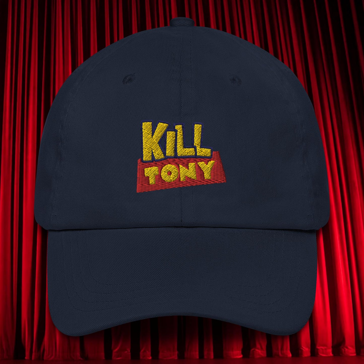 Kill Tony Hinchcliffe Toy Story Woody Funny Podcast Dad hat Navy Hats Kill Tony Podcasts Stand-up Comedy Tony Hinchcliffe Next Cult Brand