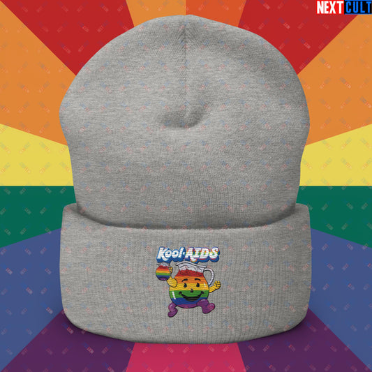 Kool-AIDS Cuffed Beanie Heather Grey Hats LGBTQ+ Next Cult Brand