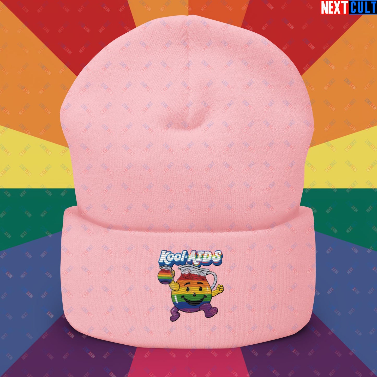 Kool-AIDS Cuffed Beanie Baby Pink Hats LGBTQ+ Next Cult Brand