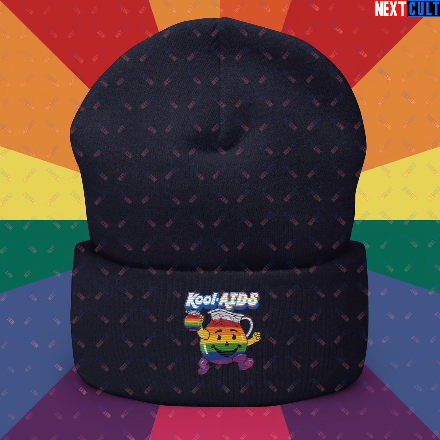 Kool-AIDS Cuffed Beanie Navy Hats LGBTQ+ Next Cult Brand