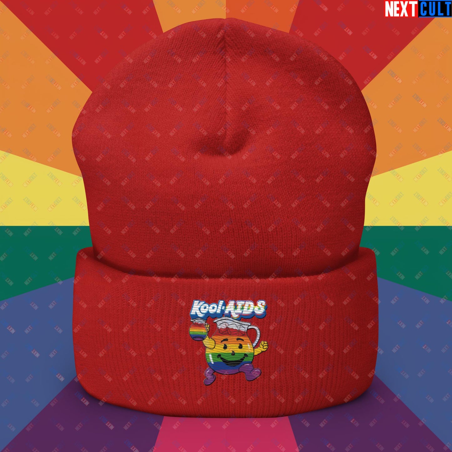Kool-AIDS Cuffed Beanie Red Hats LGBTQ+ Next Cult Brand