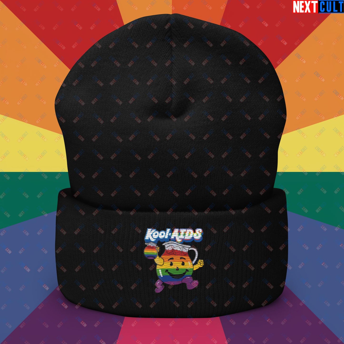 Kool-AIDS Cuffed Beanie Black Hats LGBTQ+ Next Cult Brand