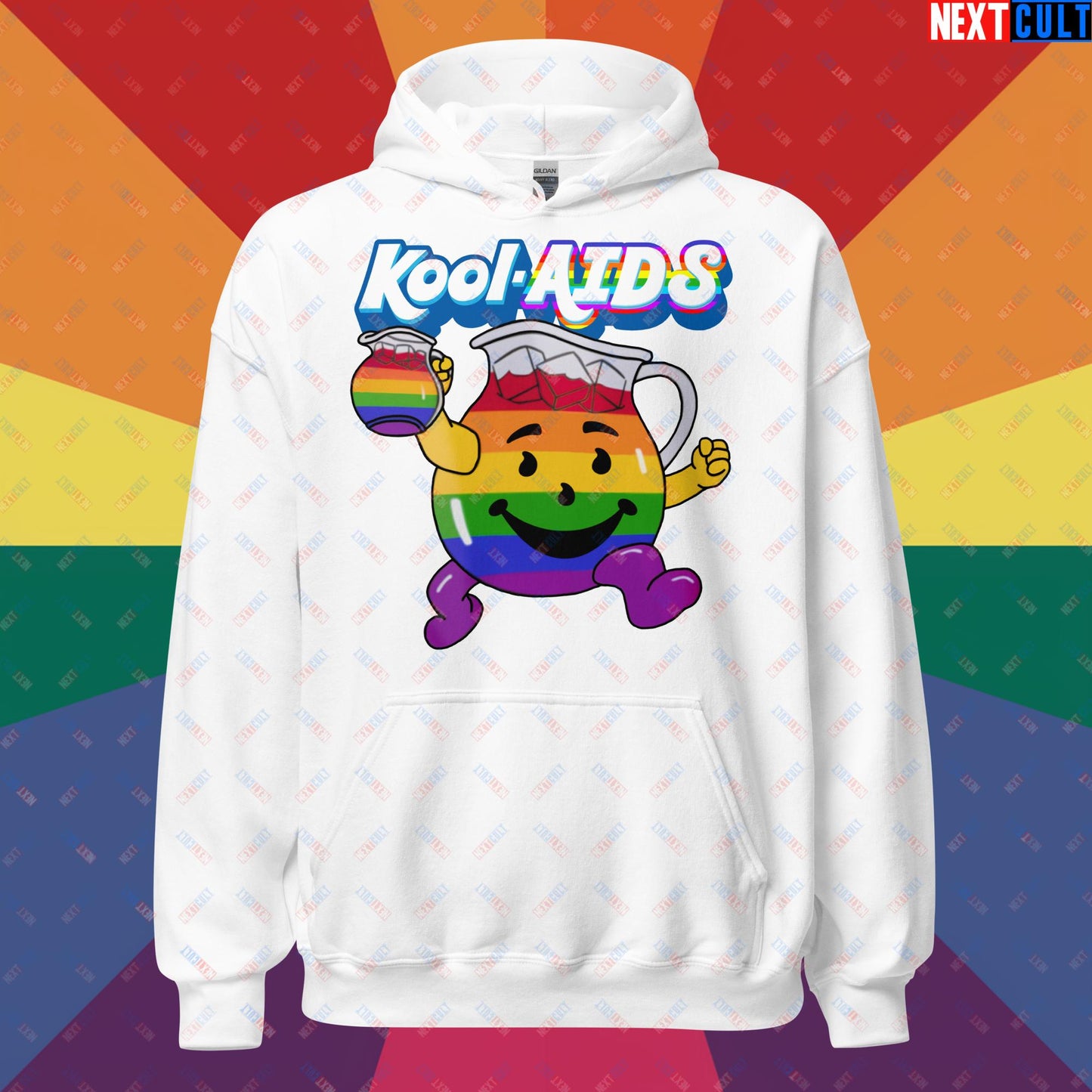 Kool-AIDS Unisex Hoodie White Hoodies LGBTQ+ Next Cult Brand
