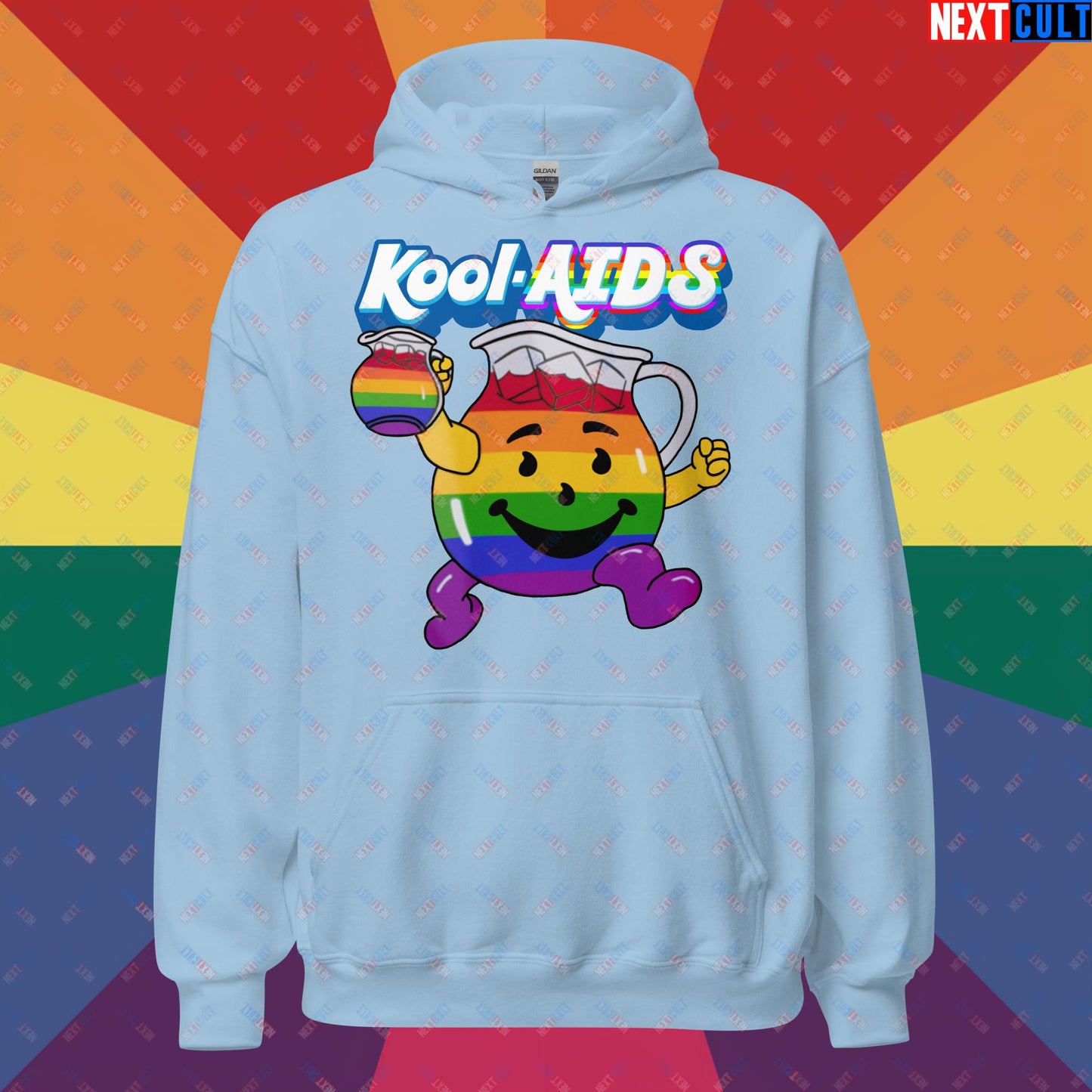 Kool-AIDS Unisex Hoodie Light Blue Hoodies LGBTQ+ Next Cult Brand