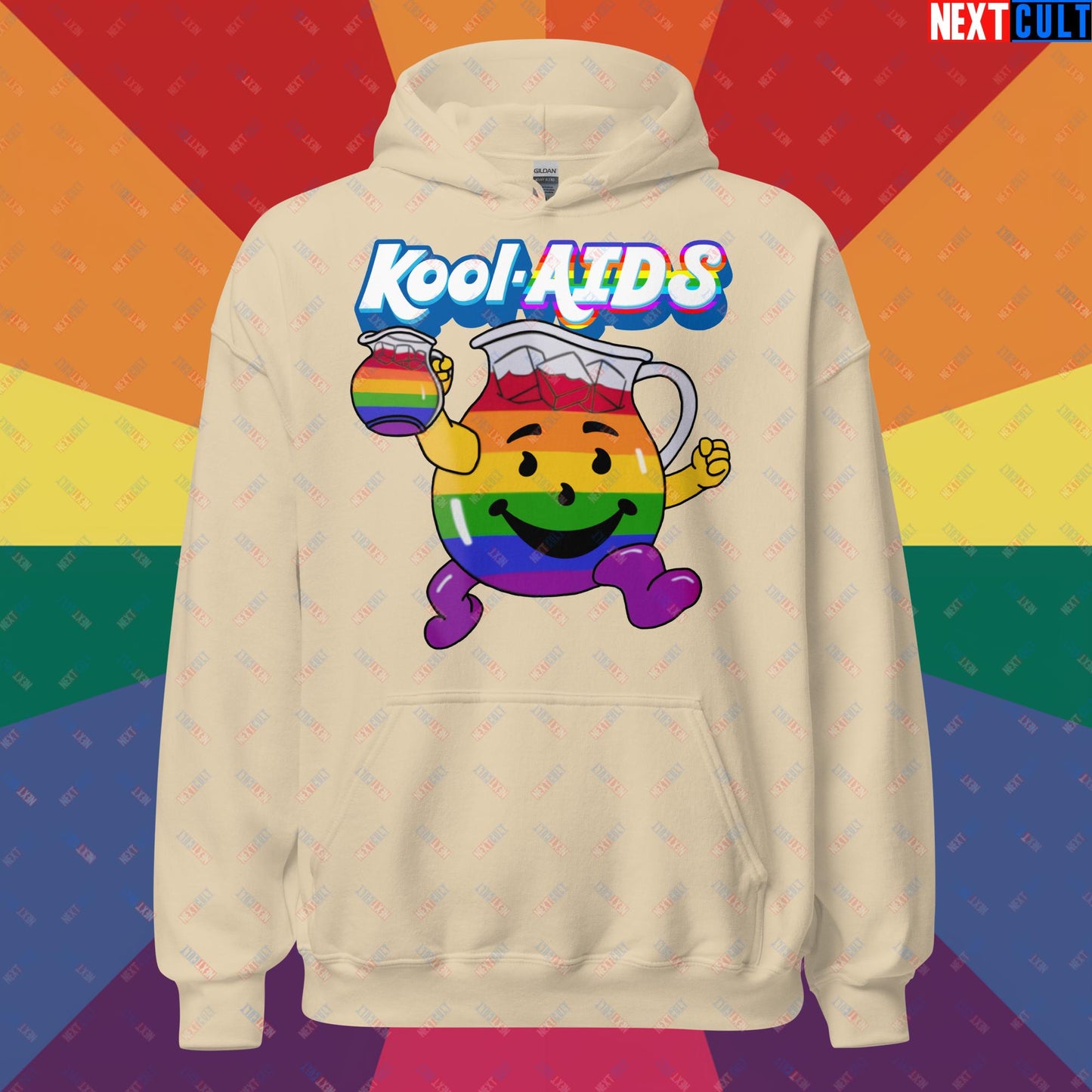 Kool-AIDS Unisex Hoodie Sand Hoodies LGBTQ+ Next Cult Brand