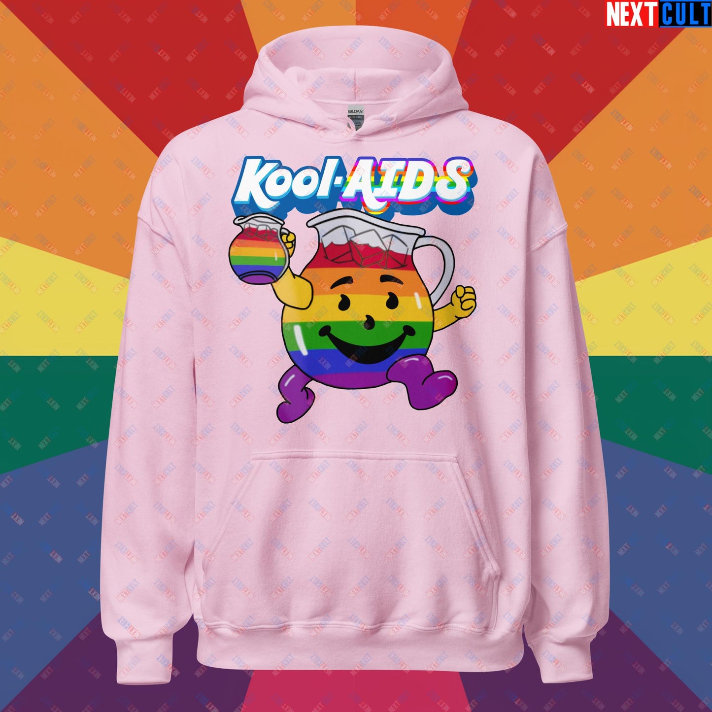 Kool-AIDS Unisex Hoodie Light Pink Hoodies LGBTQ+ Next Cult Brand