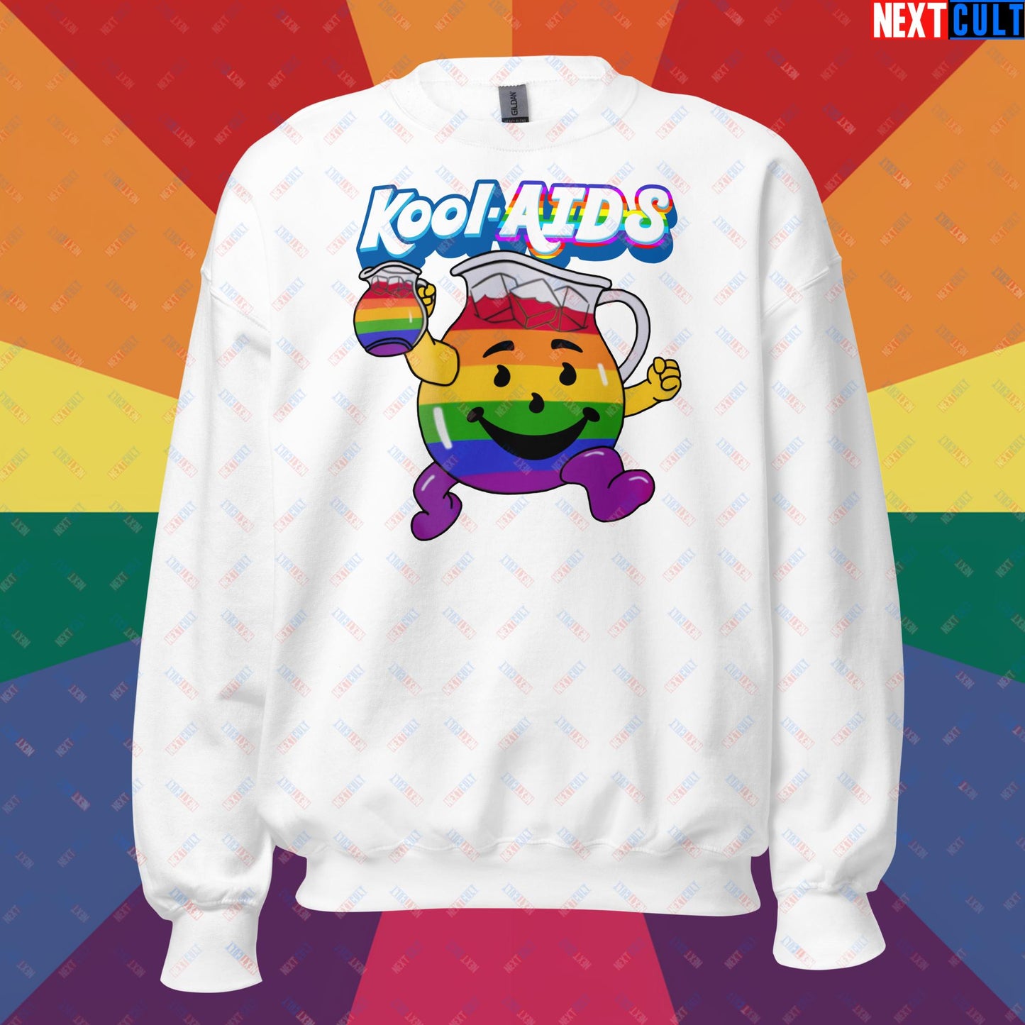 Kool-AIDS Unisex Sweatshirt White Sweatshirts LGBTQ+ Next Cult Brand