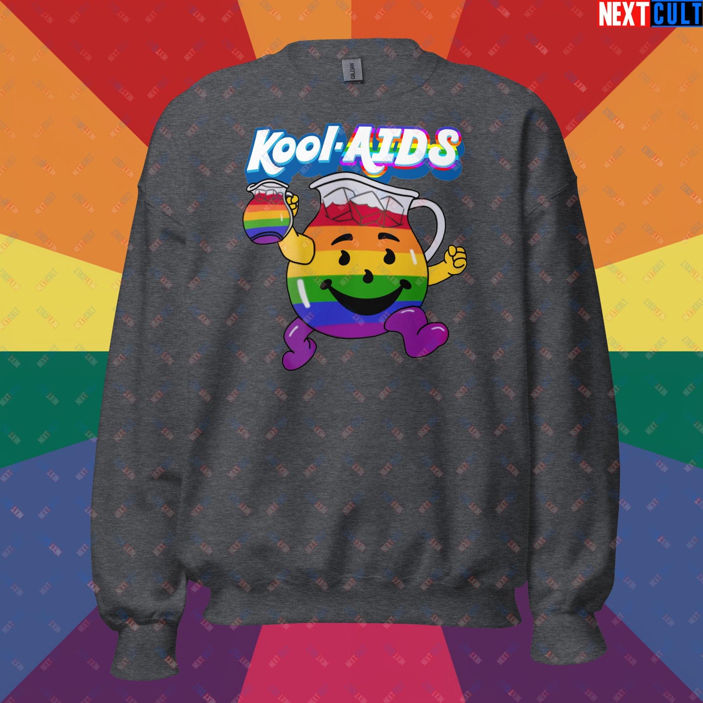 Kool-AIDS Unisex Sweatshirt Dark Heather Sweatshirts LGBTQ+ Next Cult Brand