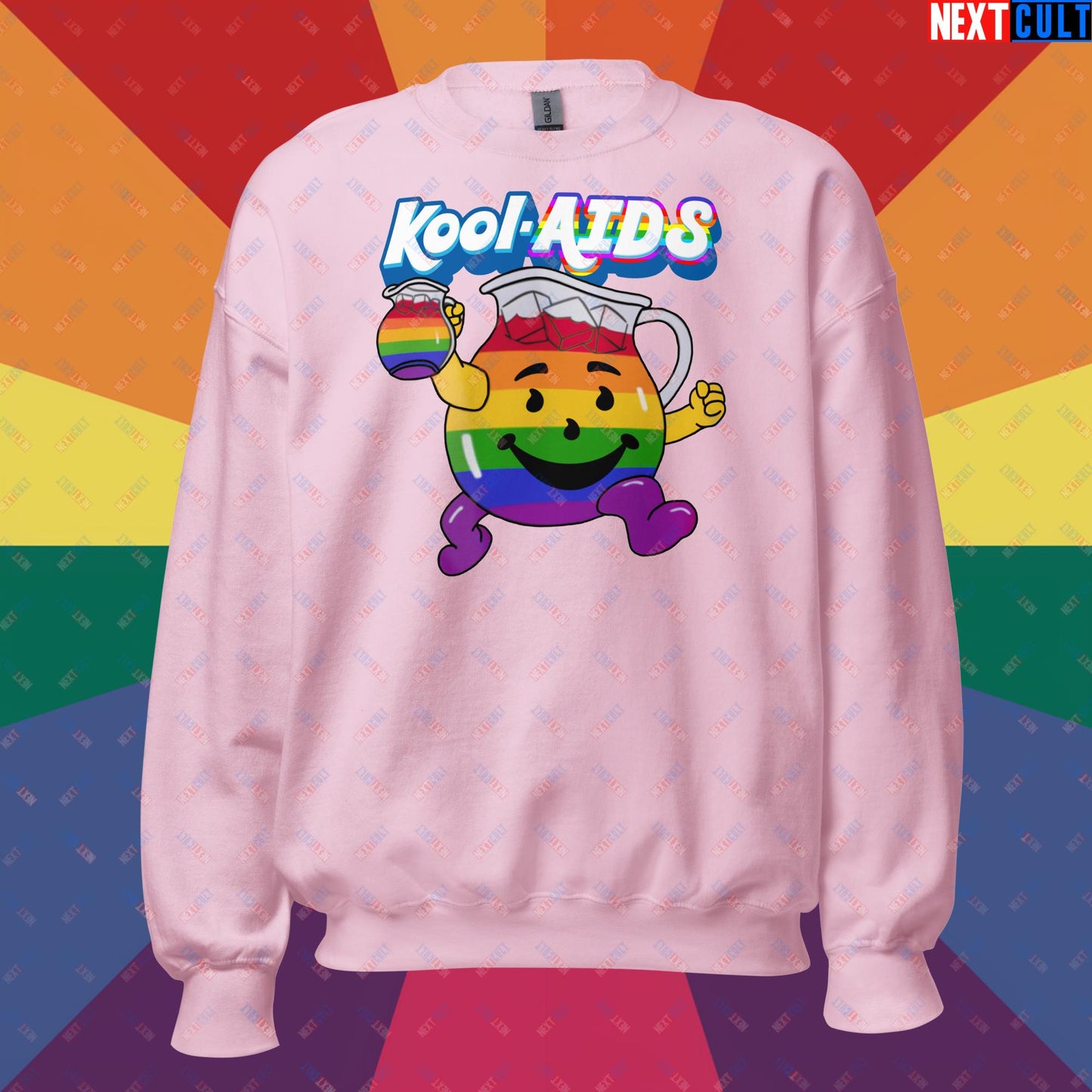 Kool-AIDS Unisex Sweatshirt Light Pink Sweatshirts LGBTQ+ Next Cult Brand