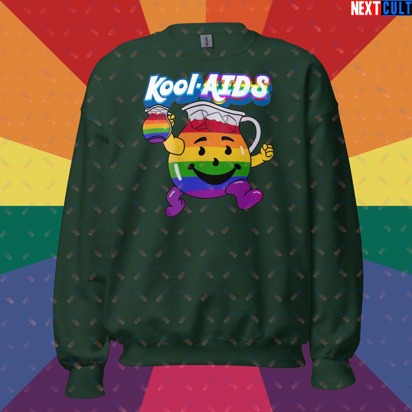 Kool-AIDS Unisex Sweatshirt Forest Green Sweatshirts LGBTQ+ Next Cult Brand