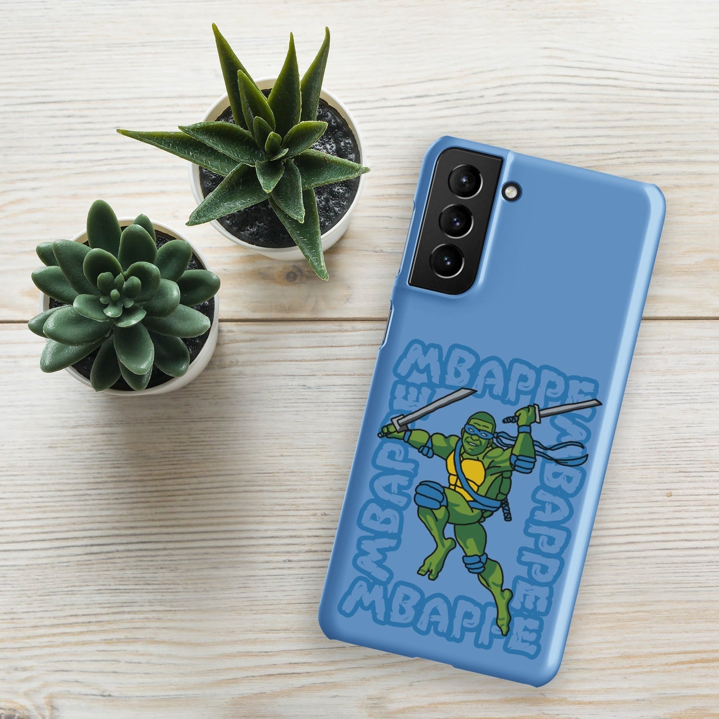 Kylian Mbappe Blue Ninja Turtle Leonardo Snap case for Samsung® Matte Samsung Galaxy S21 Plus Mobile Phone Cases Football Kylian Mbappe Ninja Turtles PSG Real Madrid Next Cult Brand