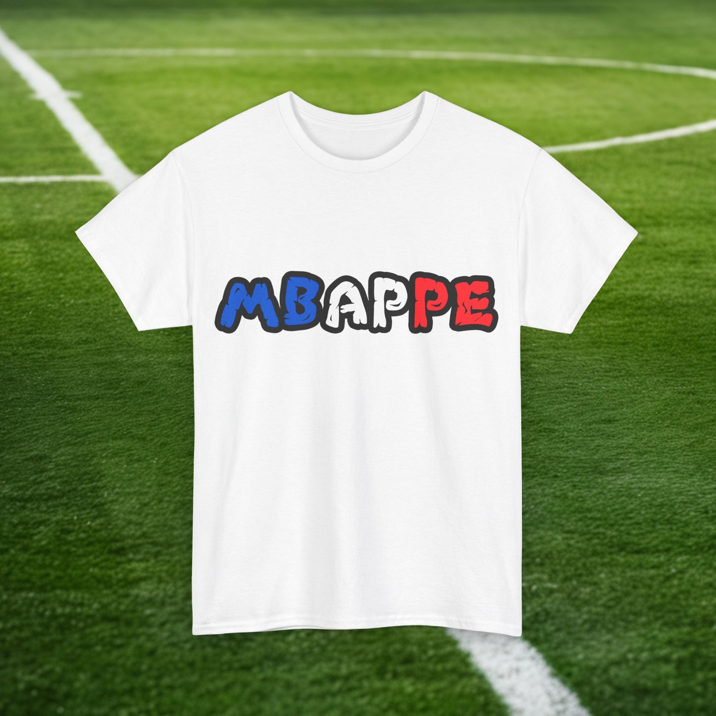 Kylian Mbappe France Euro 2024 Ninja Turtle Funny Football Soccer Unisex Heavy Cotton Tee White T-shirts Football Kylian Mbappe Ninja Turtles Real Madrid Printify