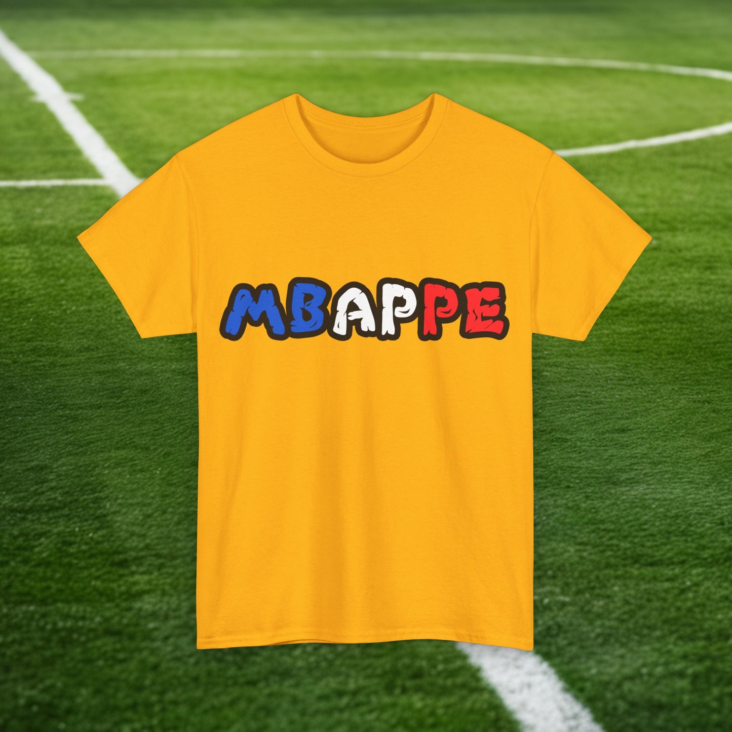 Kylian Mbappe France Euro 2024 Ninja Turtle Funny Football Soccer Unisex Heavy Cotton Tee Gold T-shirts Football Kylian Mbappe Ninja Turtles Real Madrid Printify