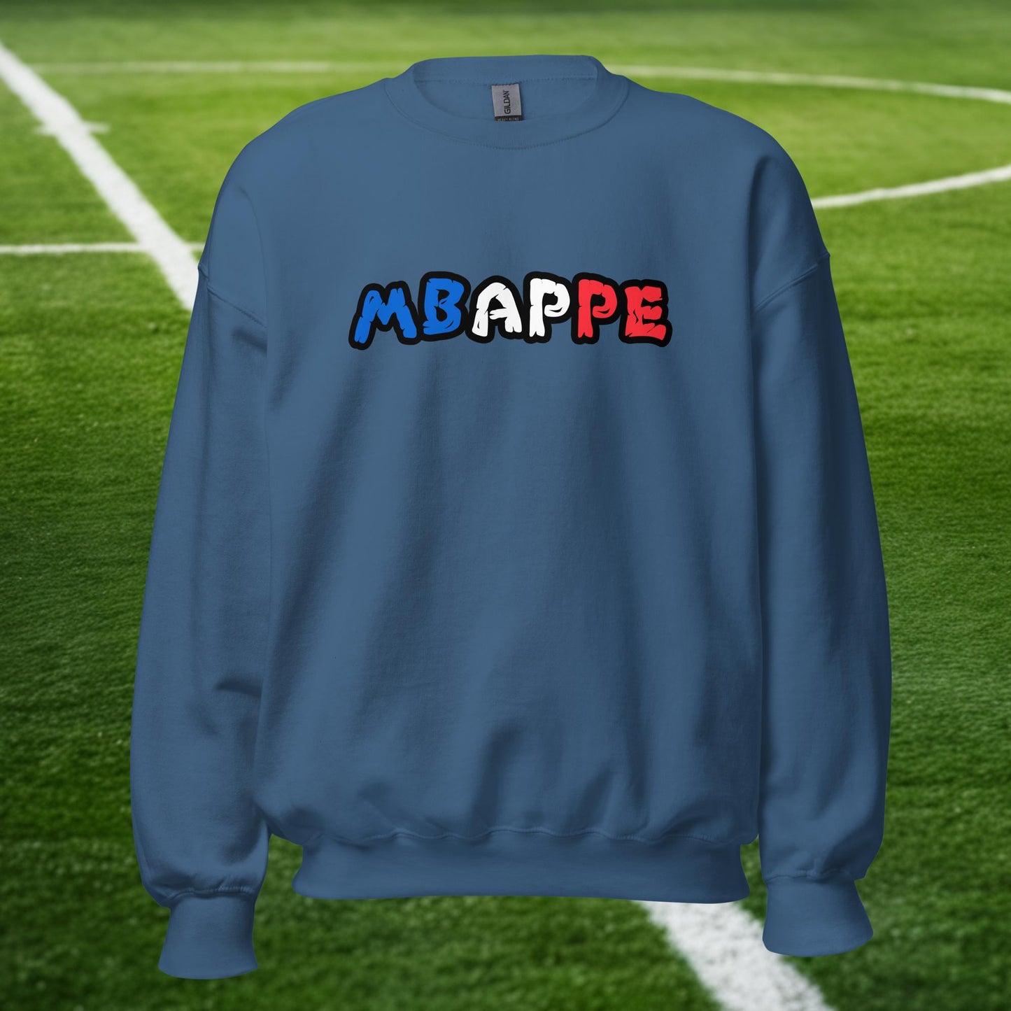 Kylian Mbappe France Euro 2024 Ninja Turtle Funny Football Soccer Unisex Sweatshirt Indigo Blue Sweatshirts Football Kylian Mbappe Ninja Turtles Real Madrid Next Cult Brand