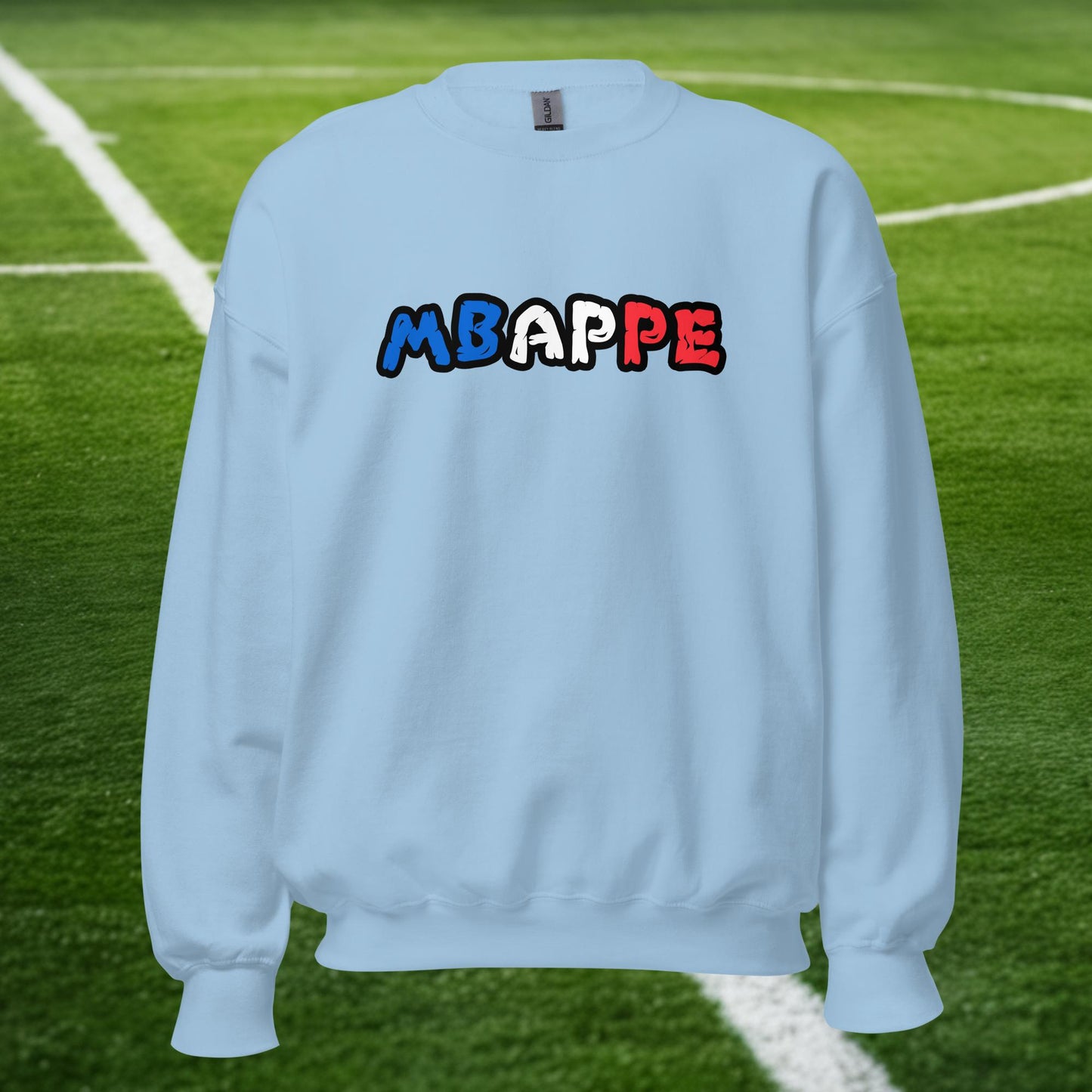 Kylian Mbappe France Euro 2024 Ninja Turtle Funny Football Soccer Unisex Sweatshirt Light Blue Sweatshirts Football Kylian Mbappe Ninja Turtles Real Madrid Next Cult Brand