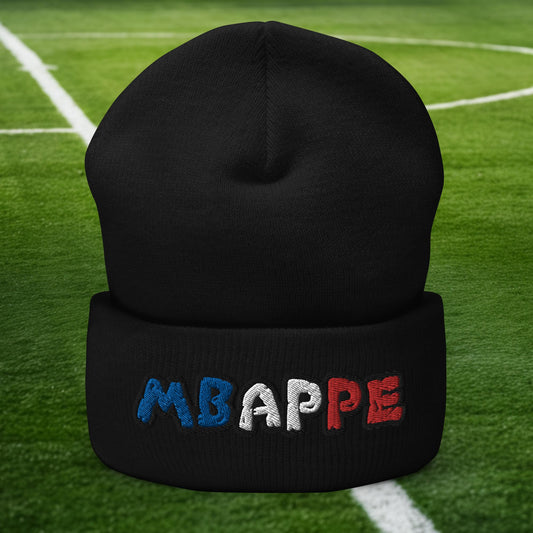 Kylian Mbappe Ninja Turtle Funny Football Euro 2024 France Soccer Cuffed Beanie Black Hats Football Kylian Mbappe Ninja Turtles Real Madrid Next Cult Brand
